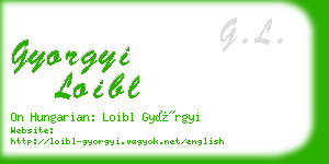 gyorgyi loibl business card